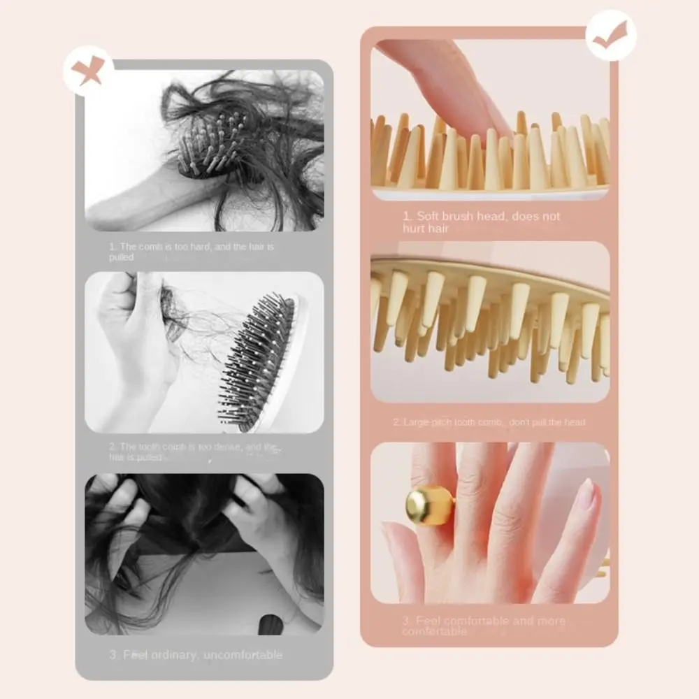 Shampoo Care Tool Silicone Massage Comb Creativity Silicone Soft Scalp Massager Shower Comb