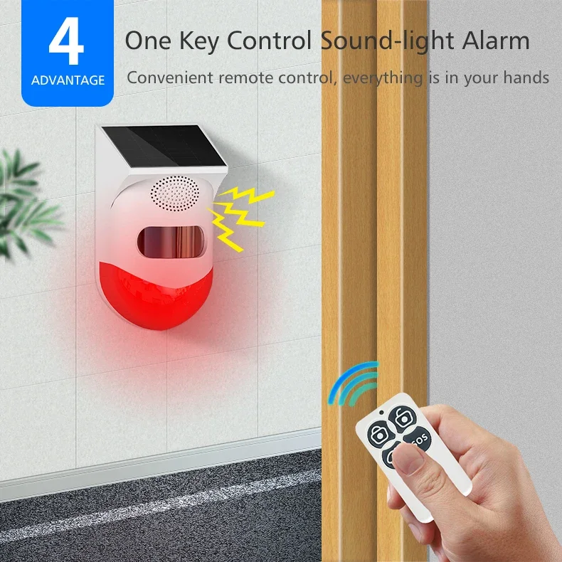 Sistema de alarma de sirena de cámara Wifi externa de seguridad para el hogar con Control remoto, intercomunicador, Sensor de apertura de puerta