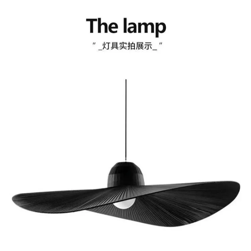 Designer หมวกสร้างสรรค์ผ้าจี้โคมไฟห้องนั่งเล่นห้องนอนโรงแรม Cafe ร้านอาหารโฮมสเตย์ตกแต่ง LED แขวนโคมไฟโคมไฟ