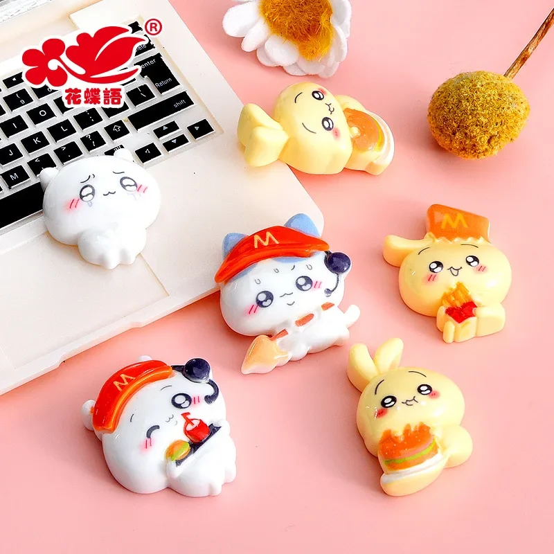 كرتون أوساجي واو كبوشون راتنج طعام مسطح الظهر ، مواد مشغولات يدوية ذاتية الصنع ، سحر صناعة المجوهرات ، 5 من من DIY #2