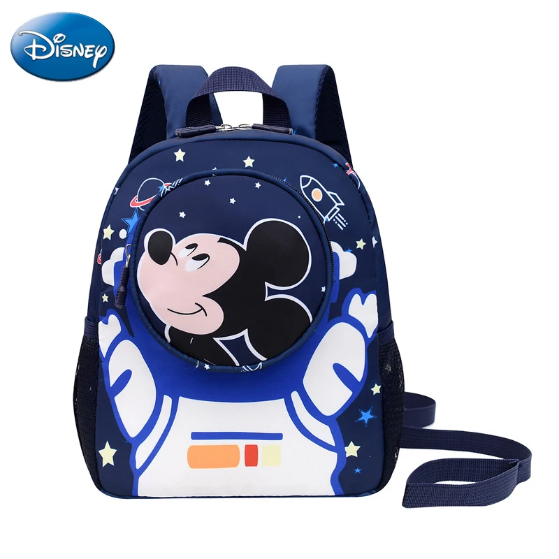 Disney Mickey Minnie Backpack Children Cartoon Schoolbag Kindergarten Anti-loss Small School Bags Kids Kawaii Travel Backpacks