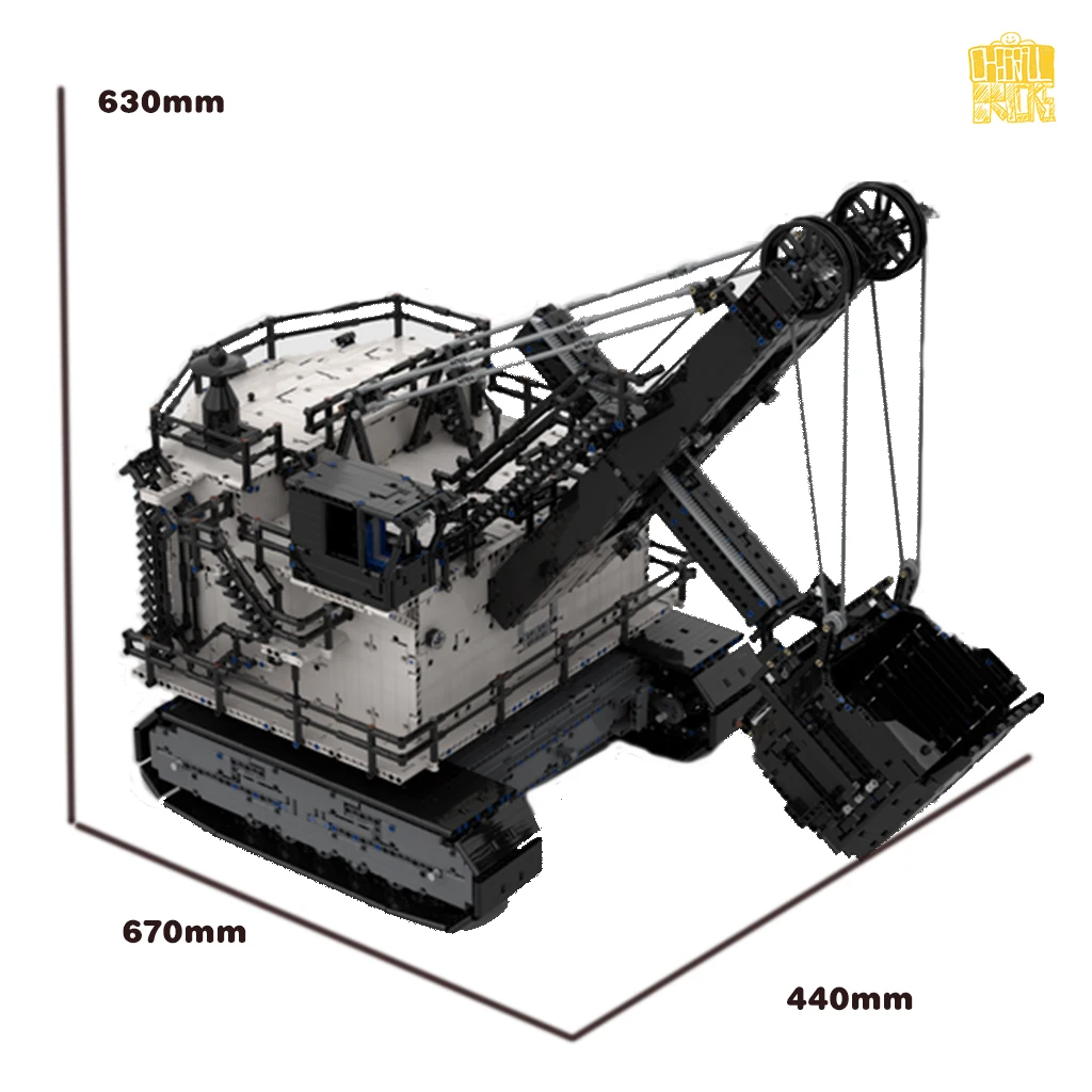 MOC XM104 Rope Excavator Model With PDF Drawings Building Blocks Bricks DIY Toys Birthday Christmas Gifts