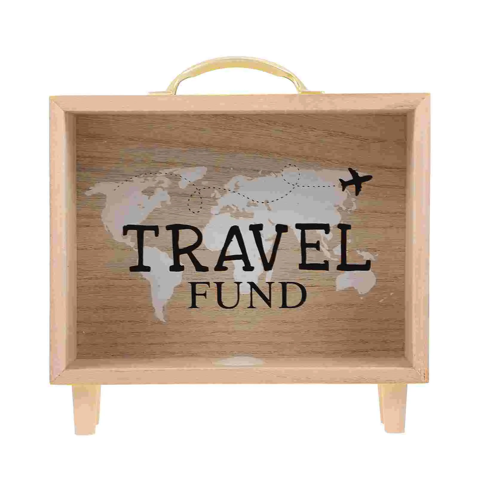 

Accessories Piggy Bank Travel Home Decor Key Holder Wall Mount Wooden Desktop Decoration