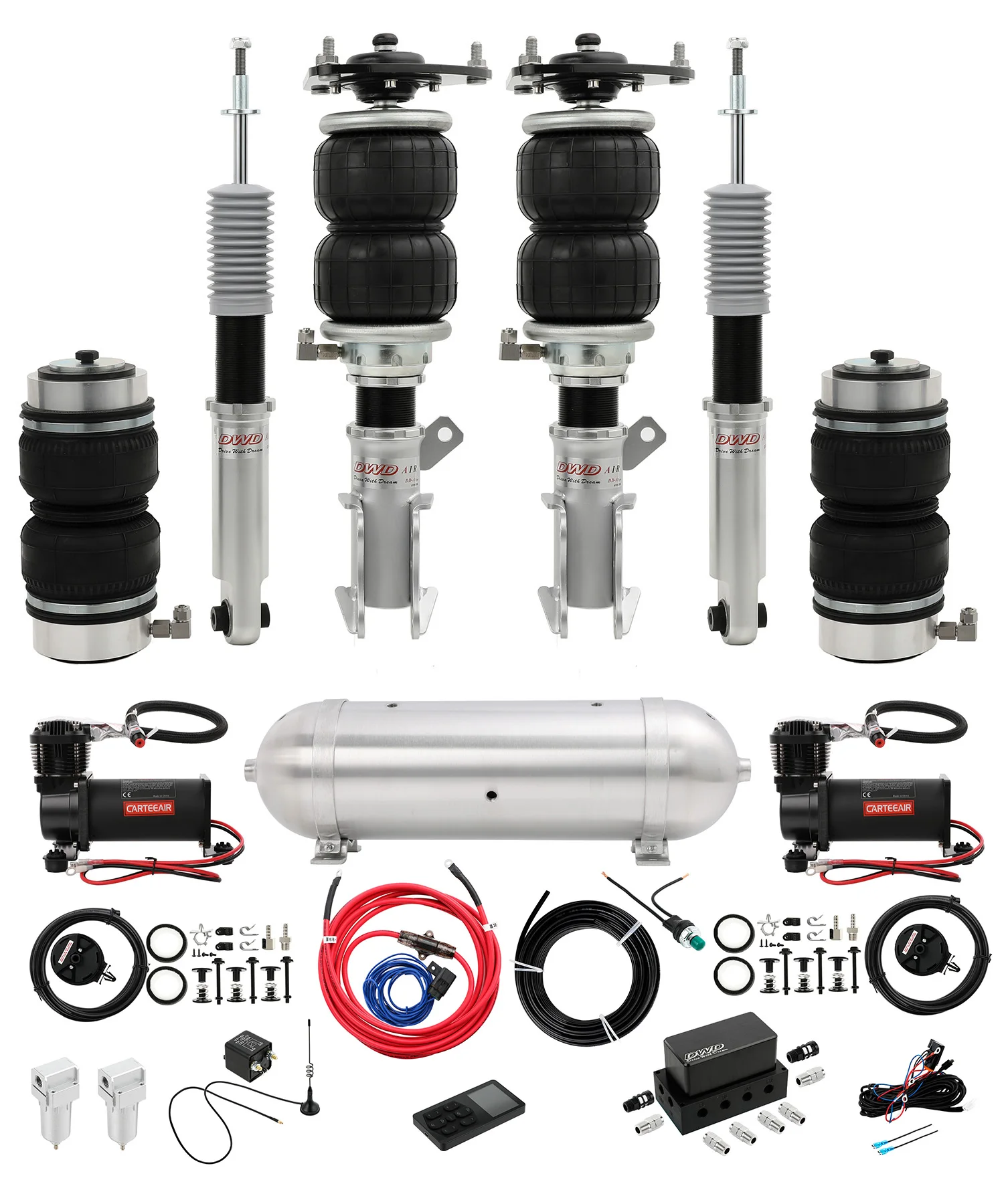 DWD Performance Coilover Shock Absorber Air Suspension Kits Air Struts For Toyota Alphard/Vellfire 2nd Gen AH20 2008-2015