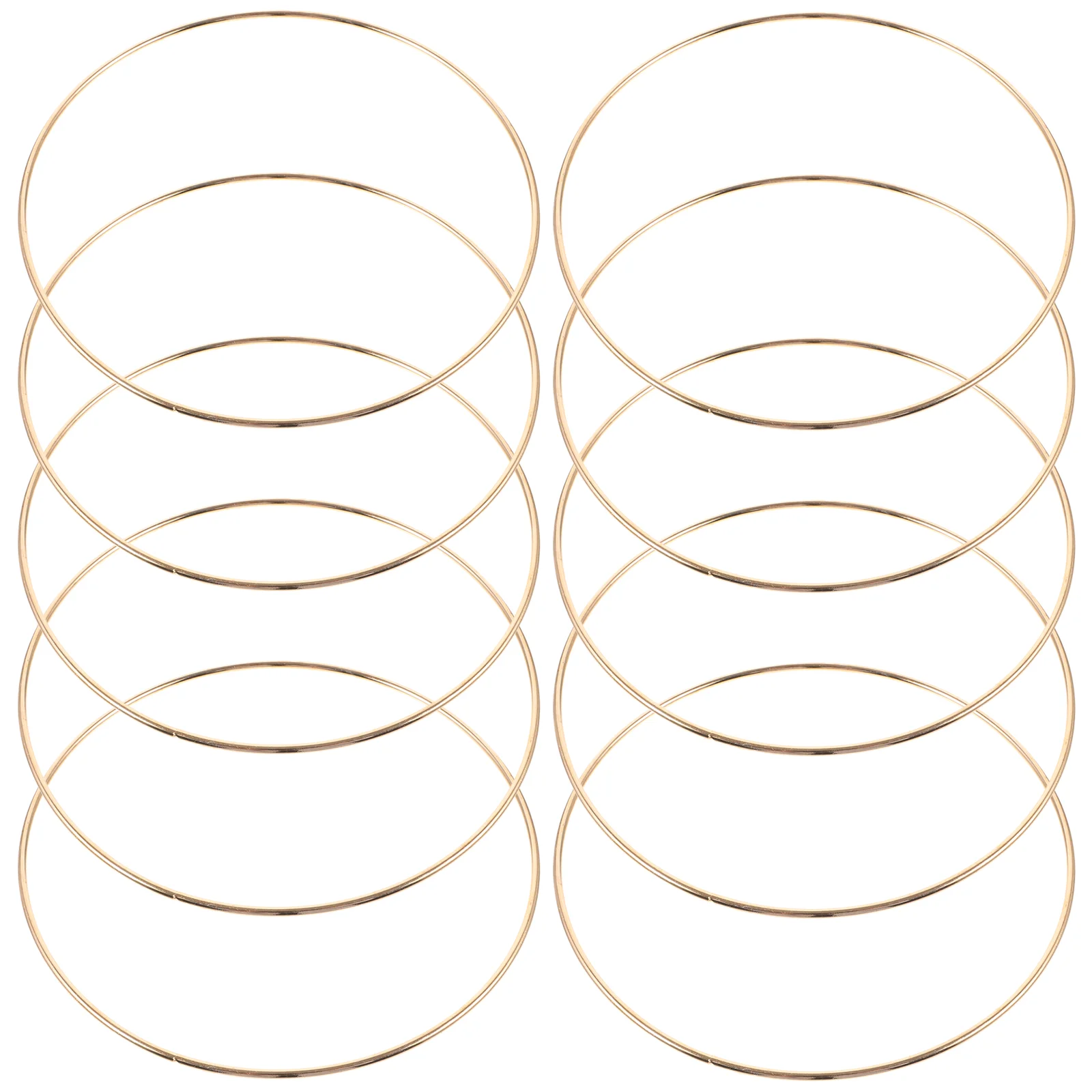 

10 Pcs Dream Catcher Hoop DIY Rings Craft Hoops Round Metal Gold Dreamcatcher Jewelry