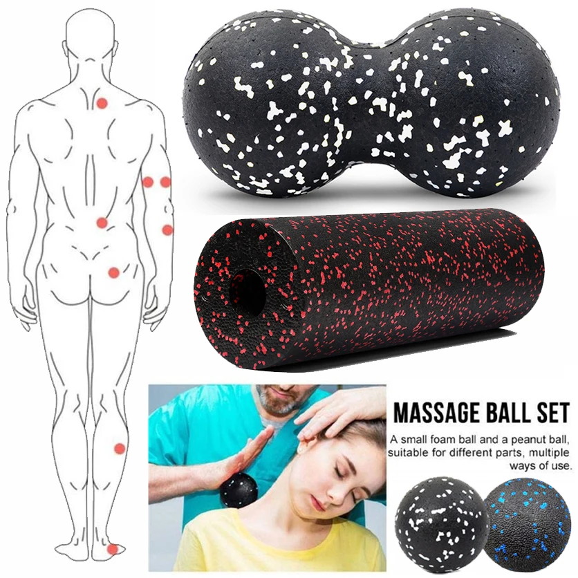 Peanut Massage Ball Mobility Ball Muscle Relaxer Acupoint Massage for Physical Therapy Deep Tissue Myofascial Release Tool