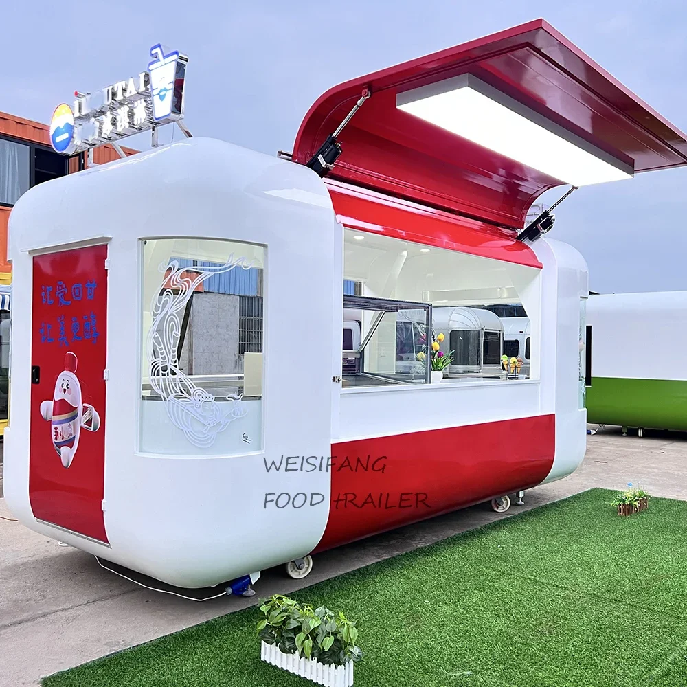 

Customized New Stylish RV Food Trailer For Food Business With Full Kitchen Commercial Catering Cart