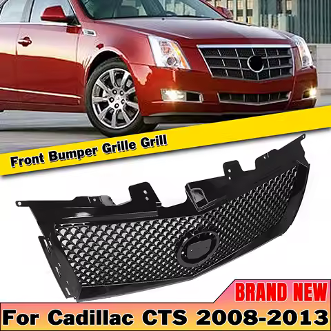 Car Front Grille Racing Grill Upper Bumper Hood Mesh Grid For Cadillac CTS 2008-2013