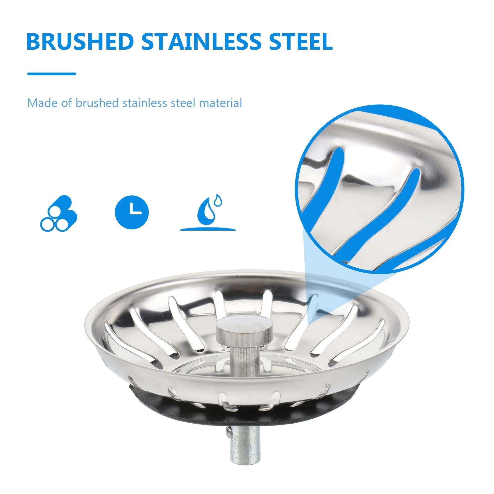

Stainless Steel Drain Strainer Kitchen Sink Filter Mesh Anti-Clogging Rustproof Dishwasher Safe Sink Basket Drain Catcher