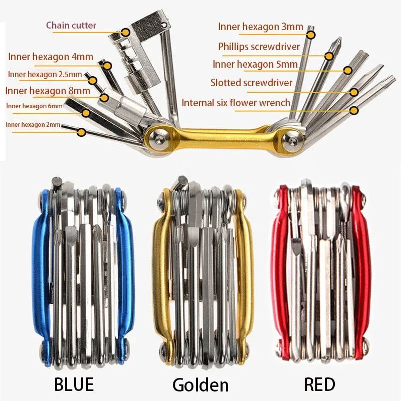 

11 in 1 Bicycle Multi Tool Splitter Cutter Multifunction for MTB Road Bike Wrench Screwdriver Hex Spoke Mountain Cycling Tools