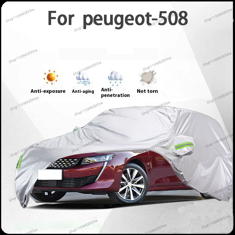

For Peugeot 508 Fit Car Cover - Waterproof, Dustproof, Sunshade (UV), Snowproof | Silve Full Cover with All-Day Protection