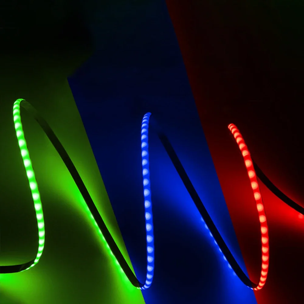 Bande lumineuse LED COB Super étroite, 5mm, 5V 12V, ruban RGB, haute densité, Flexible, couleur variable, éclairage LED à intensité variable, 5M