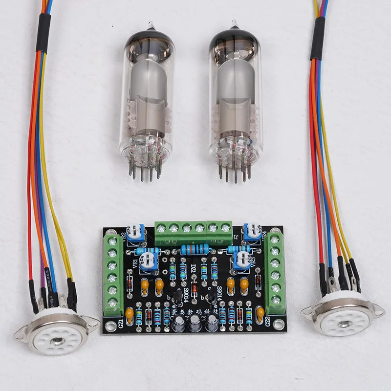DIY Modification of 6E1 Electron Tube Cat's Eye Driver Board 6E2 EM81 Audio Level Fluorescent Tuning Indication Circuit