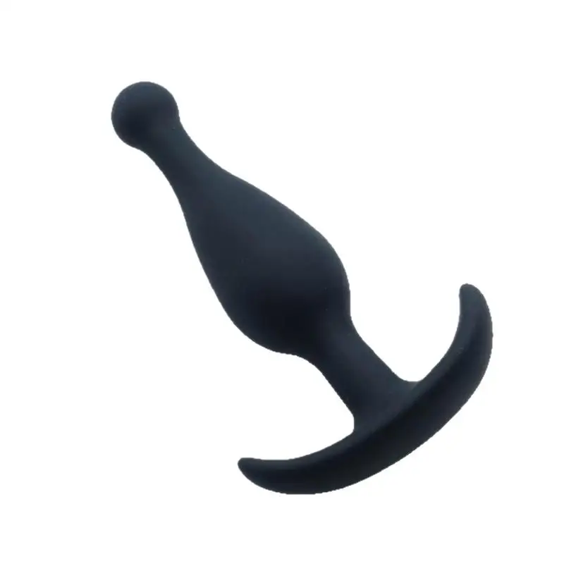 Black Soft Silicone Anal Plug Vaginal G Spot Stimulation Backyard Bead Masturbation Anal Dildo Sex Toys For Women view 4