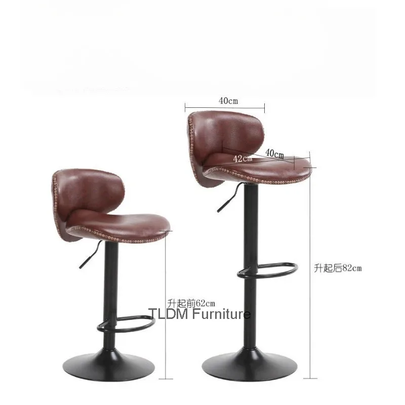 Modern Simple Living Bar Lift Chair Front Desk Bar Back High Stool Living Room Furniture Leisure Office Comfortable Seat