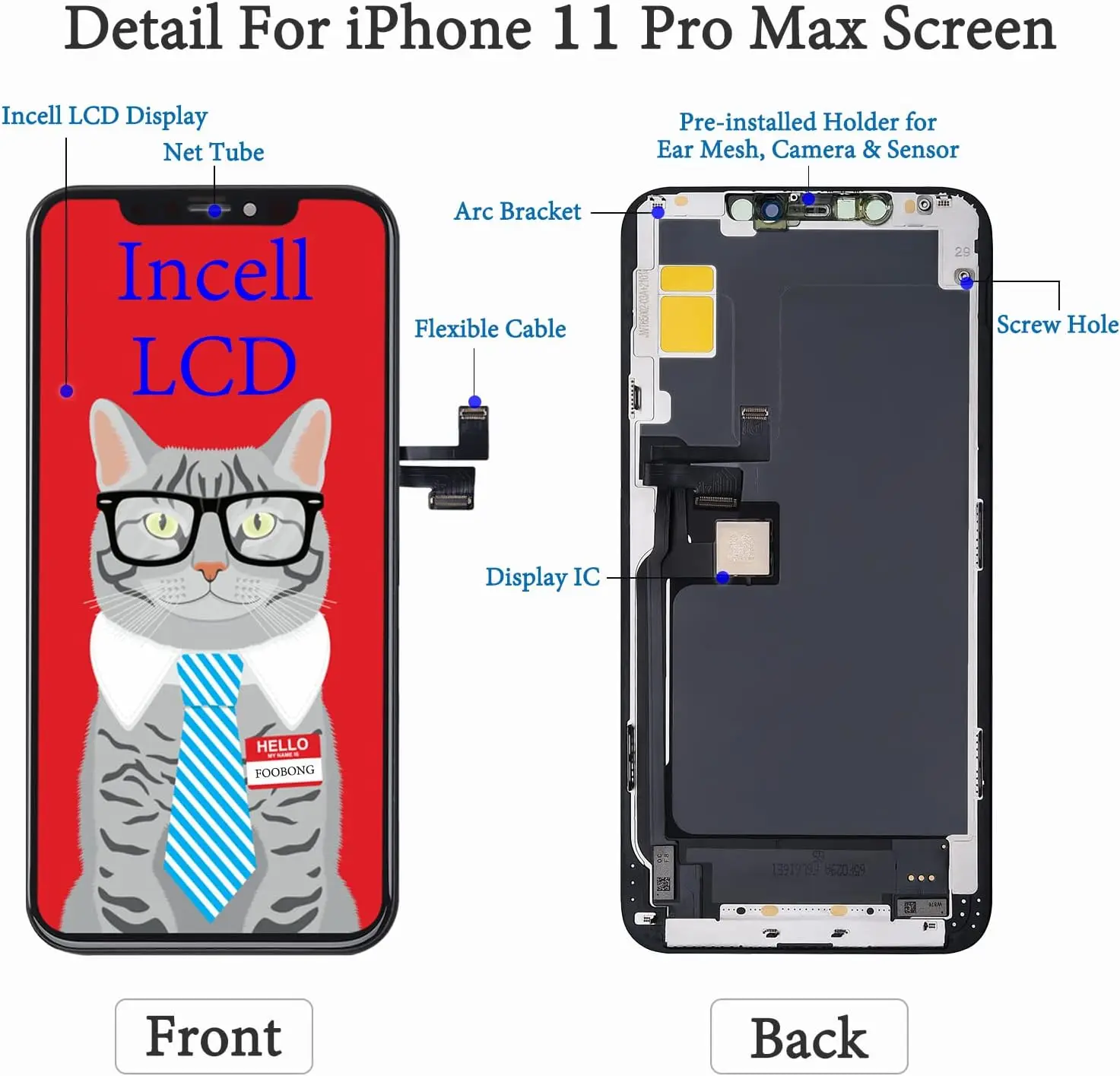 Incell Screen for iPhone 11 Screen Replacement for 11pro Max LCD Screen 3D Touch Display Digitizer Assembly Repair Parts