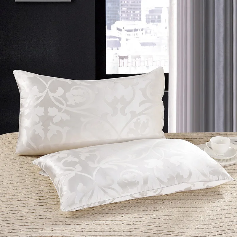 100% mulberry silk pillow core 16 silk pillowcase, neck core cervical spine  single pillow hotel