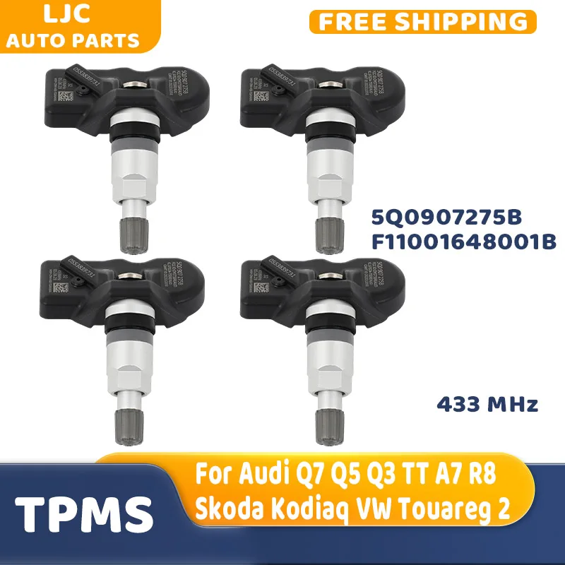 Tire Pressure Sensor 5Q0907275B TPMS For VW Crafter 2 Tiguan 2 For Audi A3 Q5 Q7 Kodiaq VW Passat  Beetle Porsche 911 Cayenne