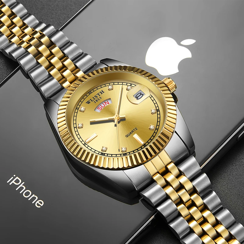 

YASHIDUN Роскошные военные часы 30 м водонепроницаемые автоматические часы с датой мужские спортивные часы-хронограф из нержавеющей стали для мужчин часы