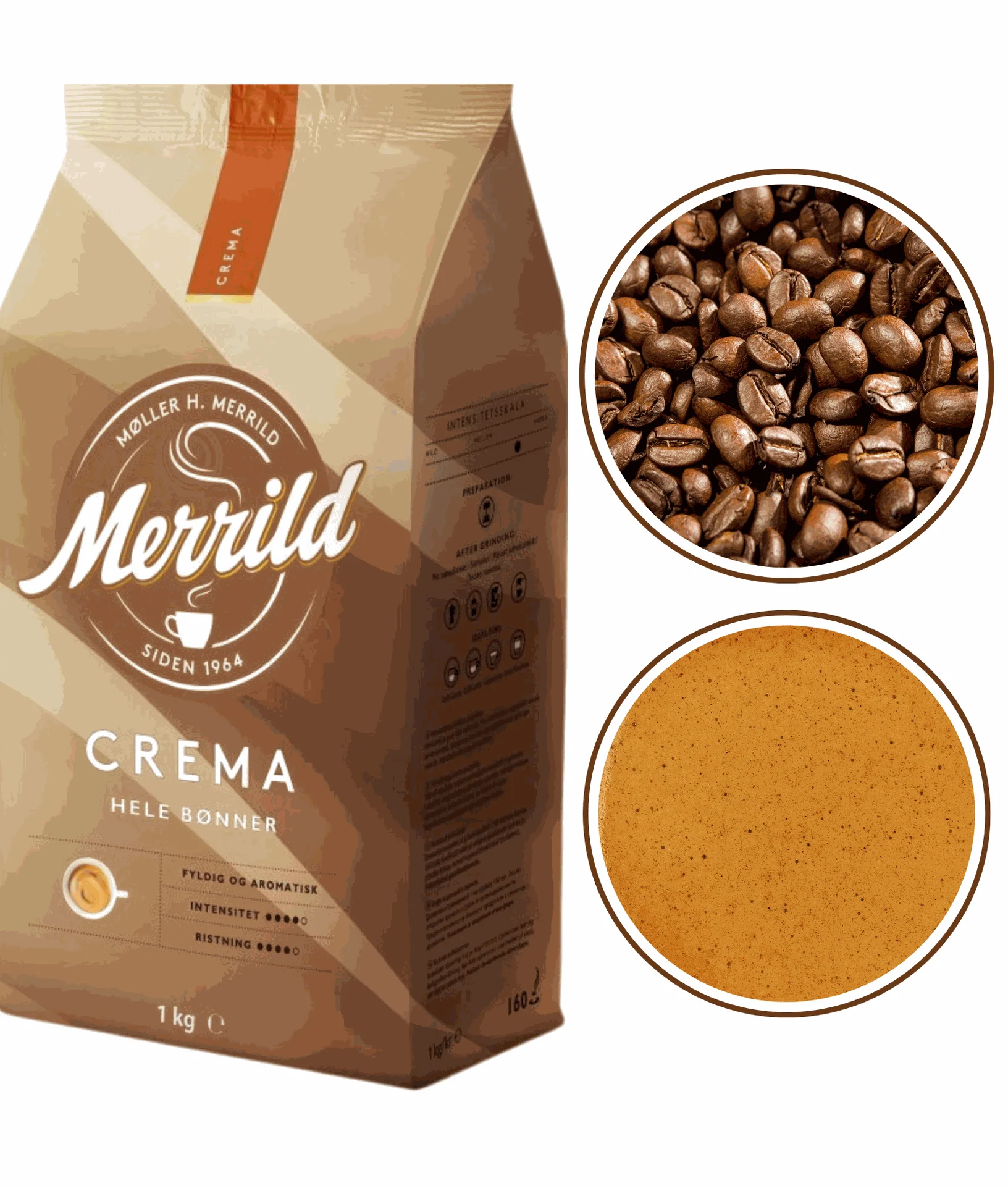 Lavazza Merrild Crema kawa ziarnista intensywna 1kg