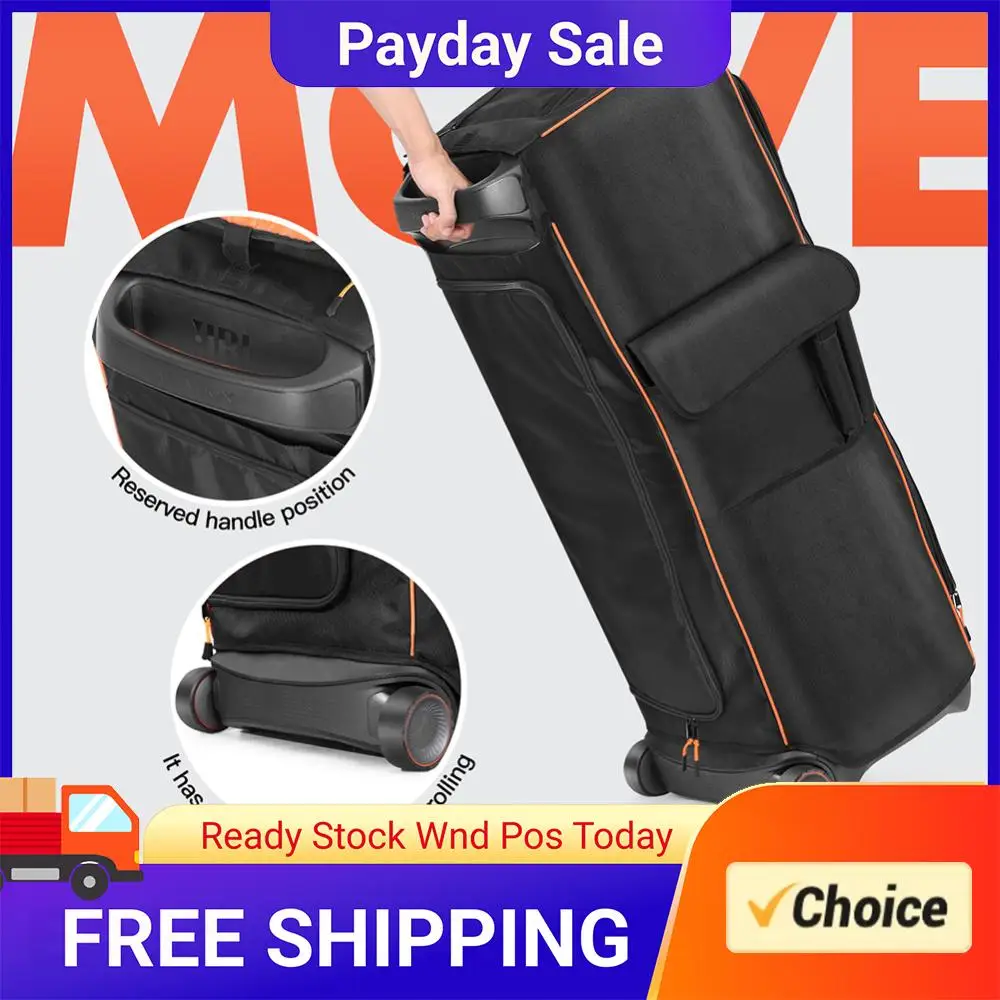 

Dust Case Waterproof Speaker Case Slip Sleeve Nylon Fabric Multifunction Bag with Side Storage Pocket for Partybox