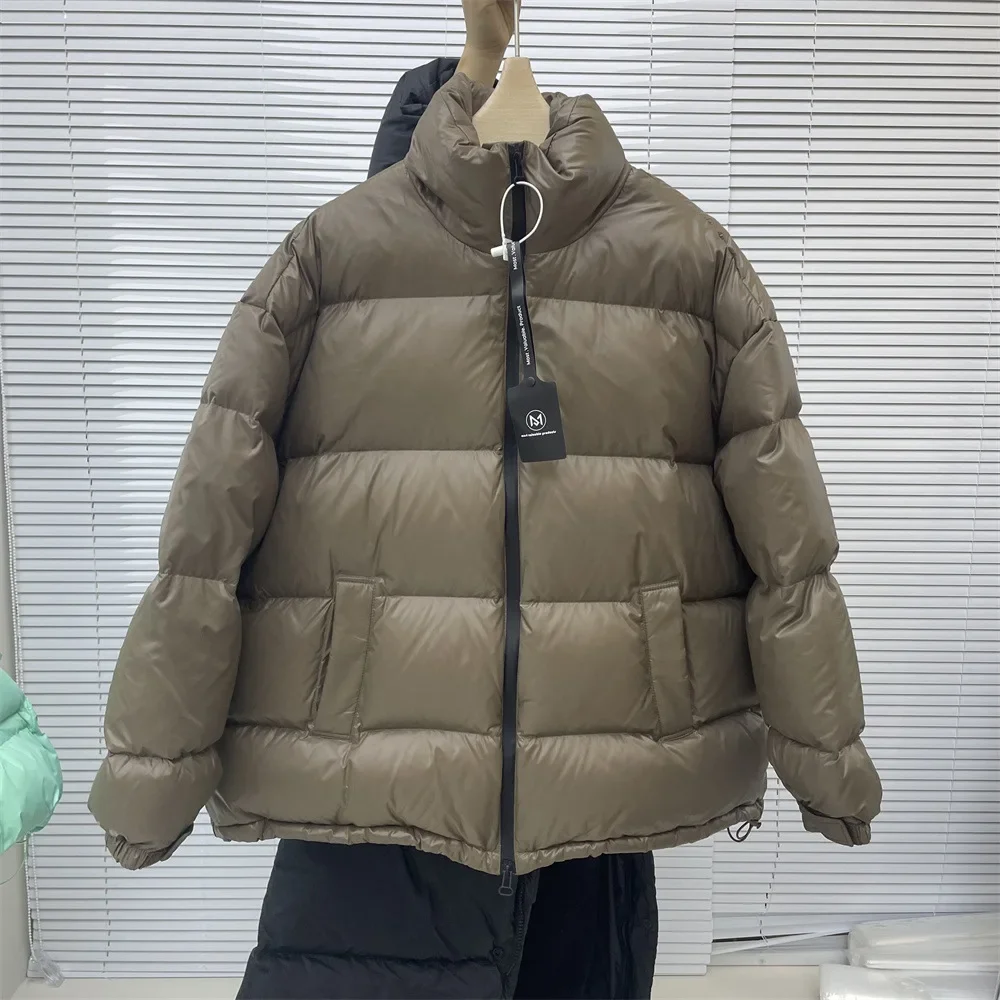 New Jackets for Women No-wash Glossy Stand Collar Down Jacket 90 White Duck Down Thickened Warm Winter Short Puffer Jacket