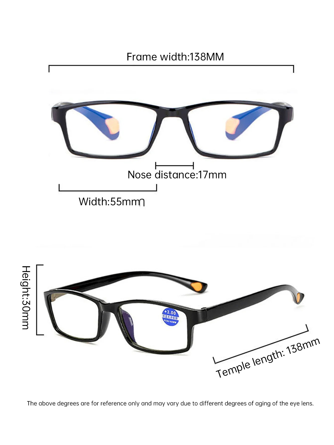 Lesebrille Ultraleicht Anti Blue-Ray Licht Presbyopie Brille Hyperopie Brillen Leser +1,0 1,5 2,0 2,5 3,5 4,0 – Detail 5