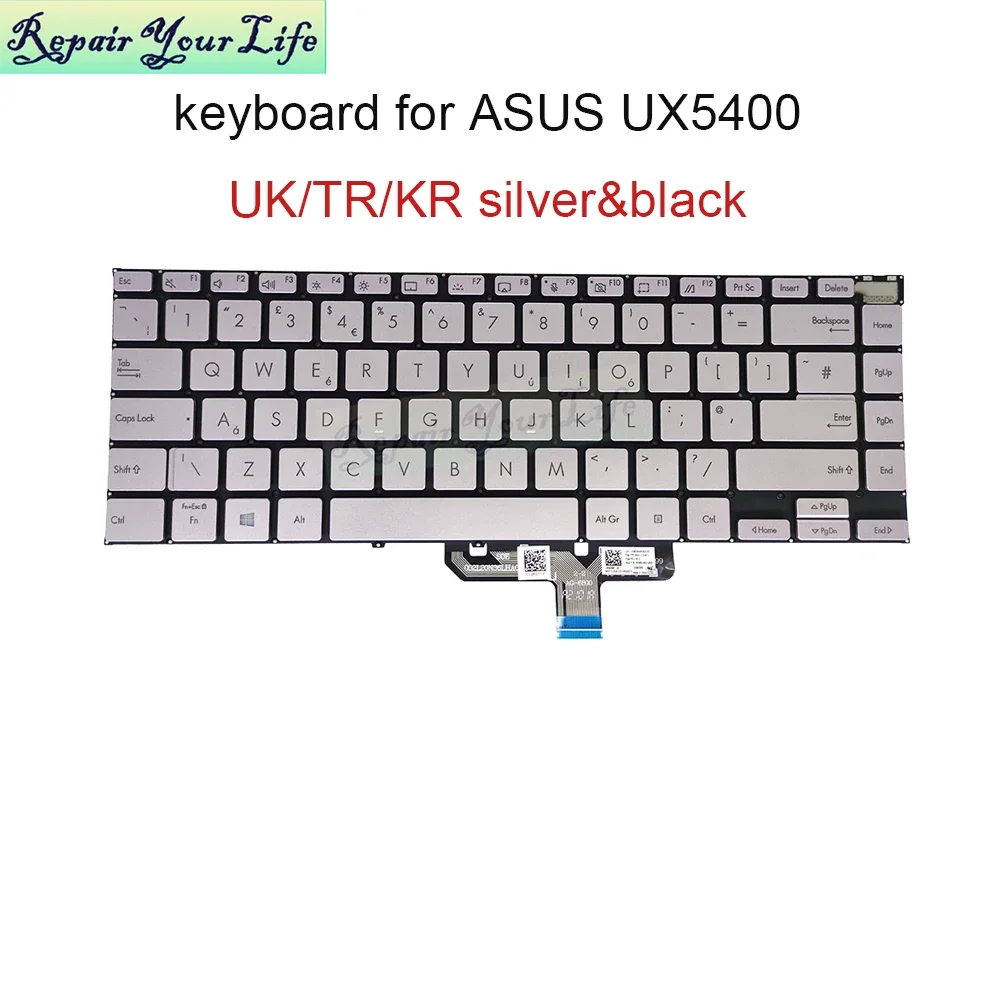 UK GB Turkish Korean Backlit Keyboard For ASUS Zenbook UX5401 UX5400 UX5400E UX5401EA UX5400EG Notebook Backlight 0KNB0-4601UK00