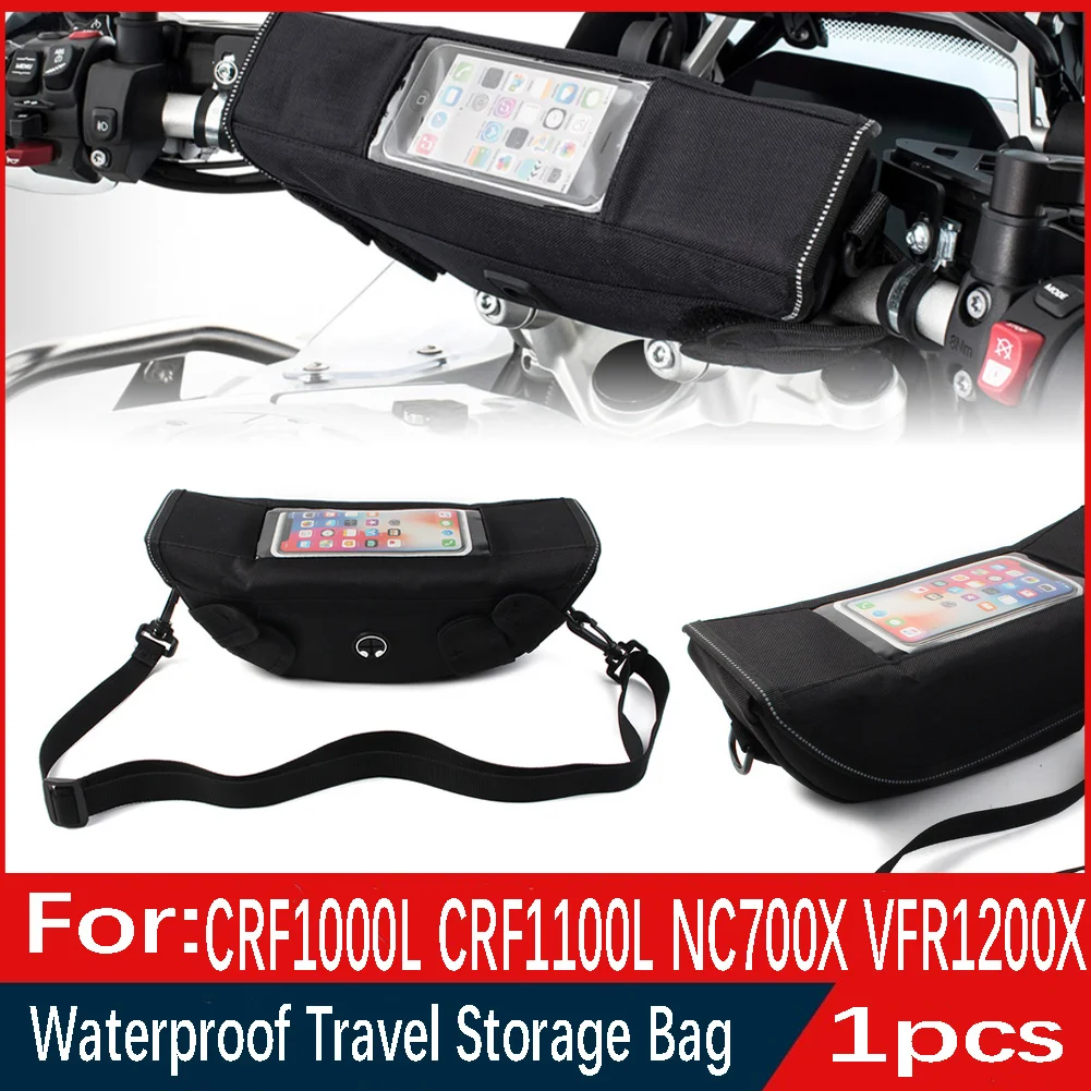 Modern waterproof handlebar travel bag Travel storage bag For HONDA CRF1000L CRF1100L Africa Twin Adventure NC700X VFR1200X