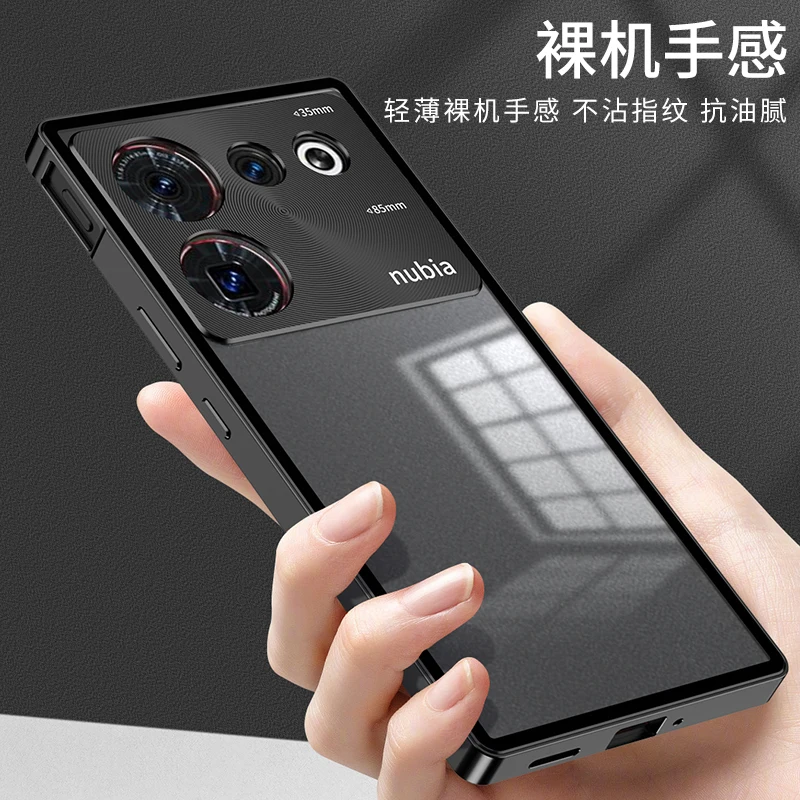 Aluminium Alloy Metal Frame Bumper for ZTE Nubia Z50 Ultra 5G NX712J Case Matte Acrylic Back Cover Camera Lens Protector Case