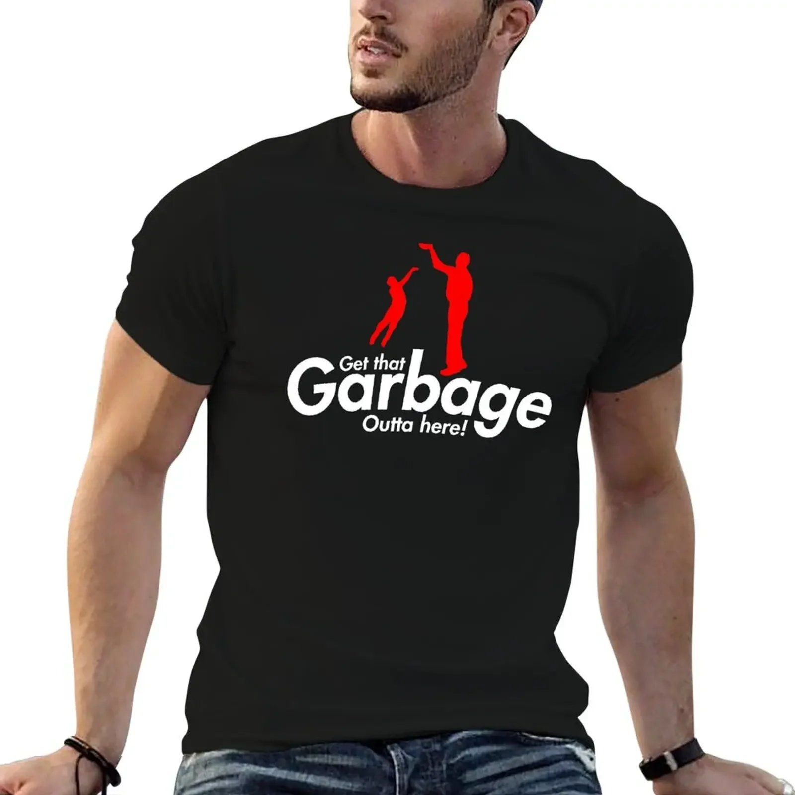 

No No No! Get that garbage outta here! T-Shirt tops man clothes slim fit t shirts for men