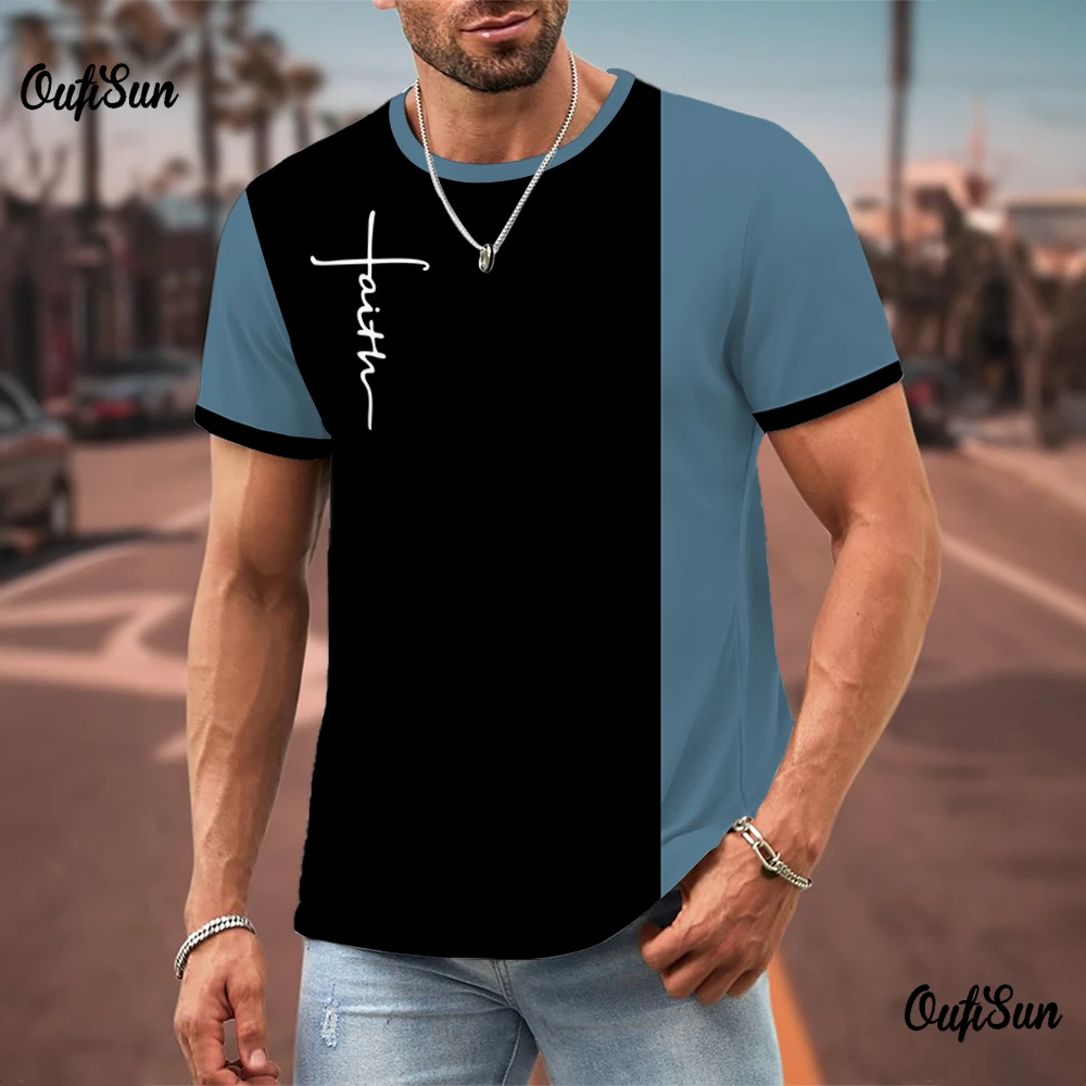 2024 Men\'s T-Shirt The Crusades Jesus 3d Print Summer T Shirt For Man Short Sleeve Fashion Casual Streetwear Men\'s Clothing Tops