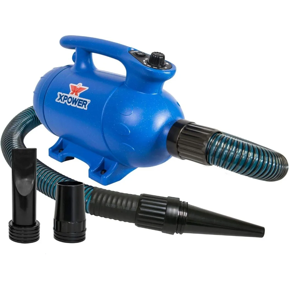 

Professional Pet Grooming Force Dryer with Powerful and Quiet Motor, Variable Speed and Extra Heat