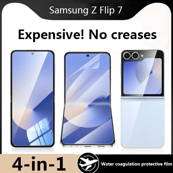 

4-IN-1 HD Matte Full Screen Protector Soft Hydrogel Film For Samsung Galaxy Z Flip 7 6 5 5G Front Inner Soft Film