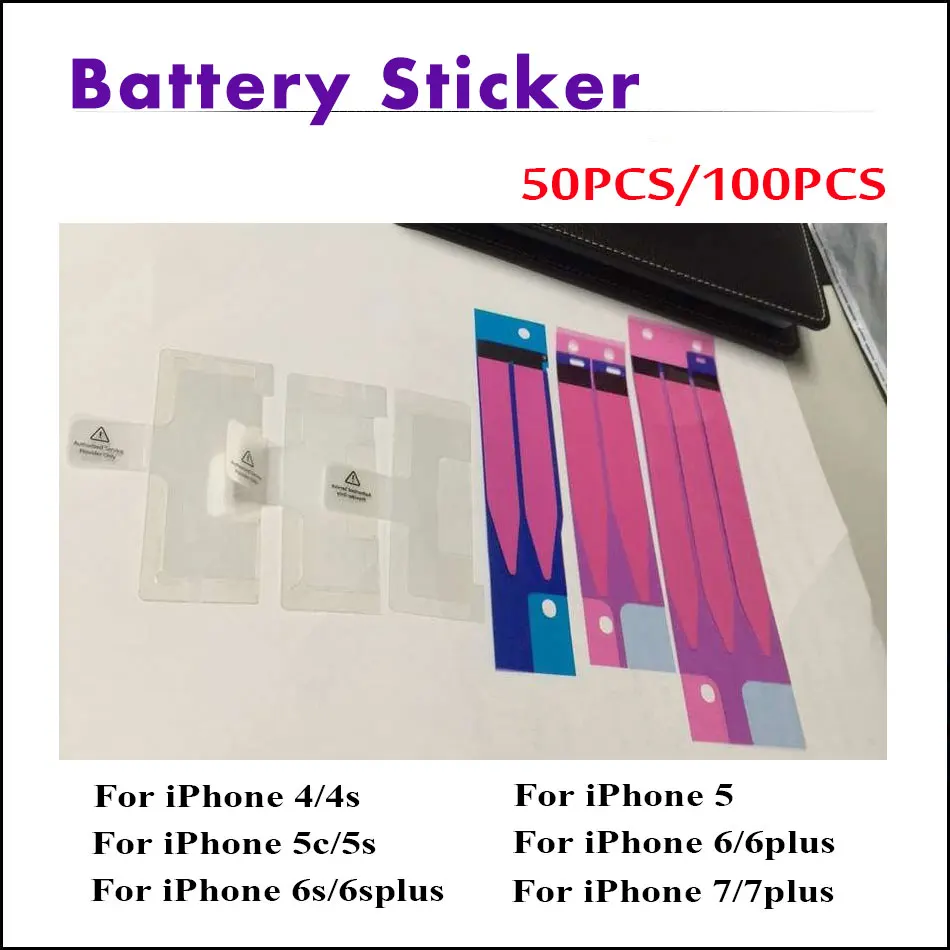 100Pcs Battery Sticker For iPhone 13 11 Pro XS X 8 7 Plus 6 6s Adhesive DIY Pull Strip Tab 5S SE Battery Glue Replacement Part image 3