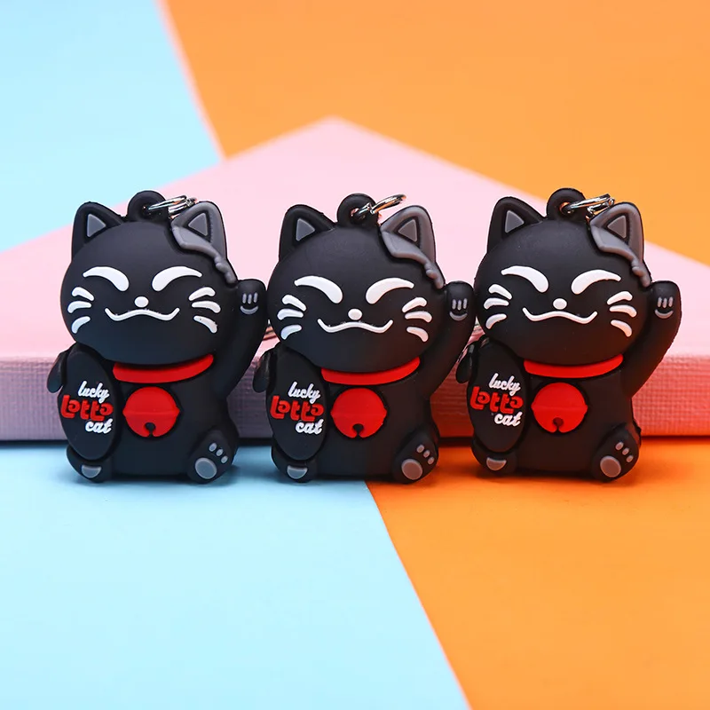 

minso Maneki Neko keychain pendant, cute schoolbag pendant, children's small gift key chain