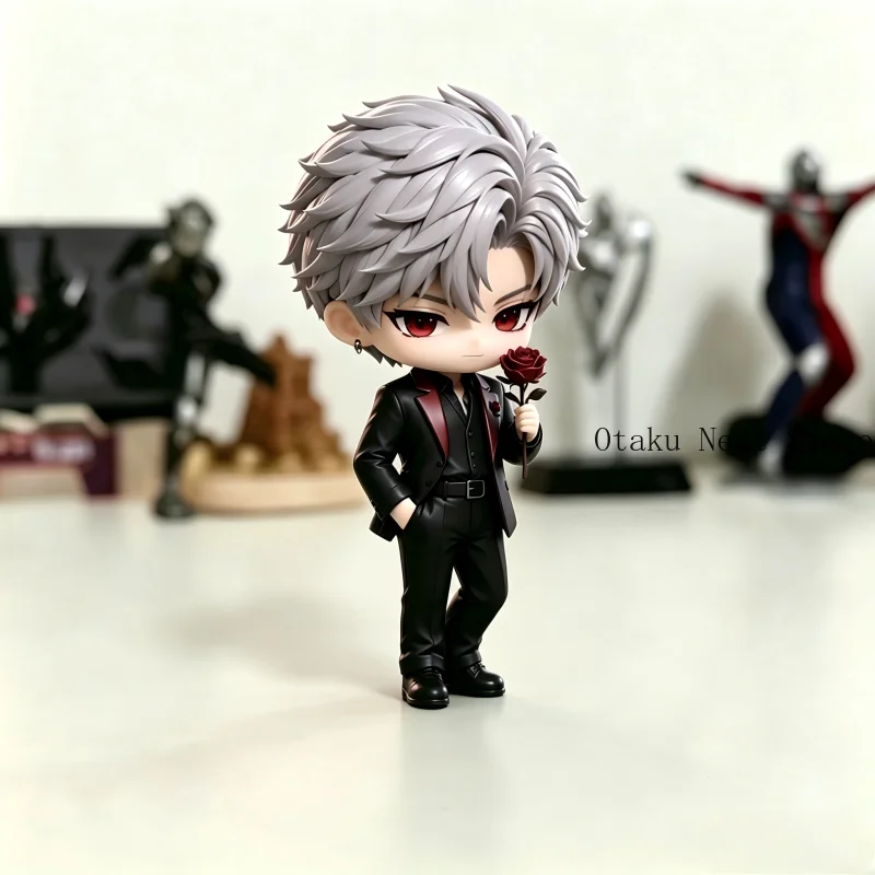 Figurine Anime Love and Deepspace Sylus Q-version, Ornement de Bureau Kawaii, Figurine de Présentation, Cadeau d'Anniversaire, Cosplay, Noël