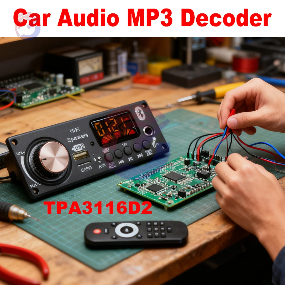 Автомобильная аудиосистема MP3 Bluetooth-декодер TPA3116D2 2*50 Вт + 100 Вт Bluetooth 5.3 с поддержкой без потерь и функцией записи