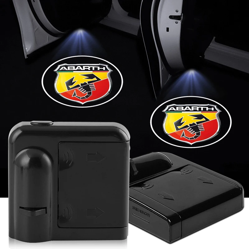 Car Door LED HD Welcome Courtesy Shadow Projector Lamp Logo Light for abarth 695 595 500 competizione 124 Spider PUNTO Doblo