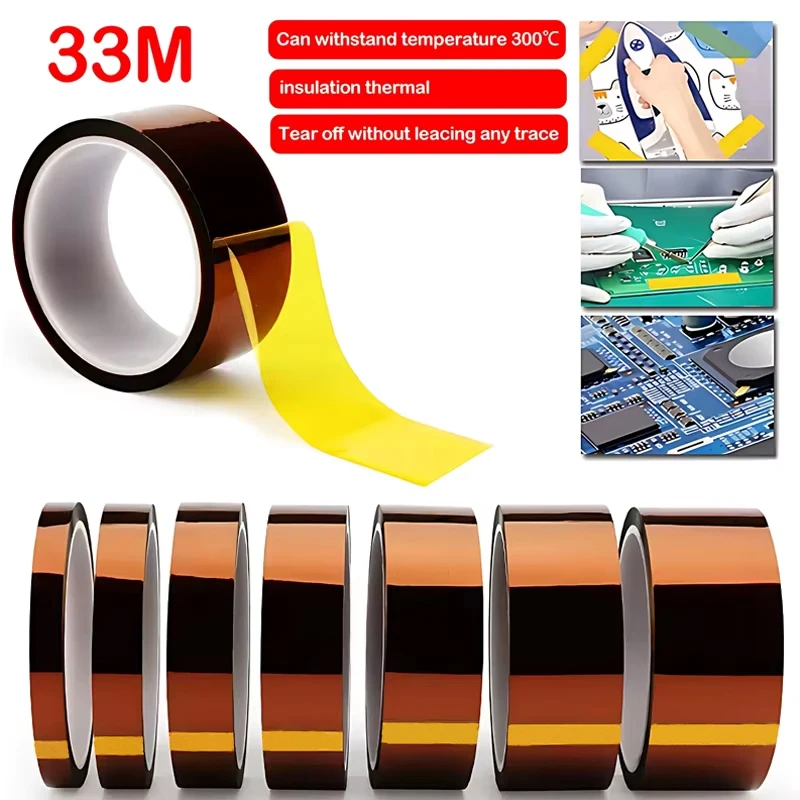 

33M Gold Finger High Temperature Tape Thermal Insulated Electronic Board Protection Antistatic For Circuit Board/Chip/Battery