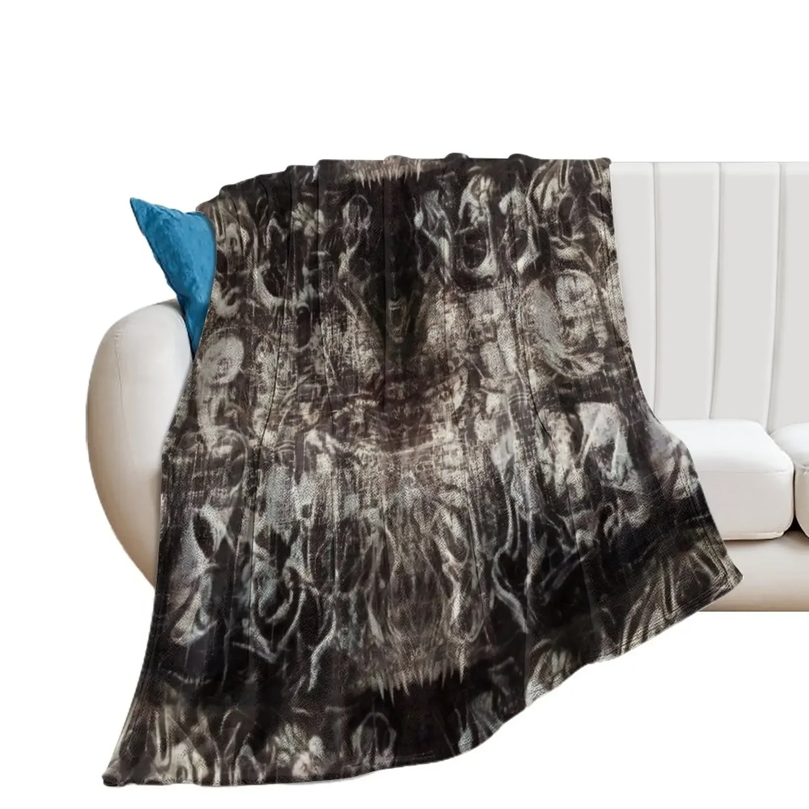 Giger Embryonic Regeneration Throw Blanket Shaggy Thermals For Travel For Baby Blankets