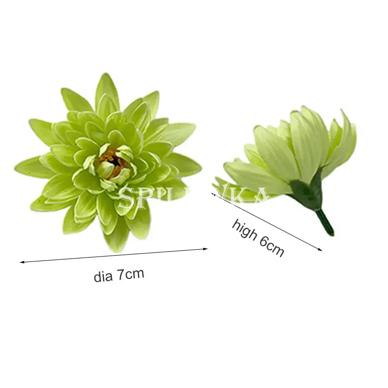 25pc Artificial Chrysanthemum Head Small Lotus Flower HomeDecor Wedding DIY Bouquet Gift Box Gift with Hand Gift fragrant Flower