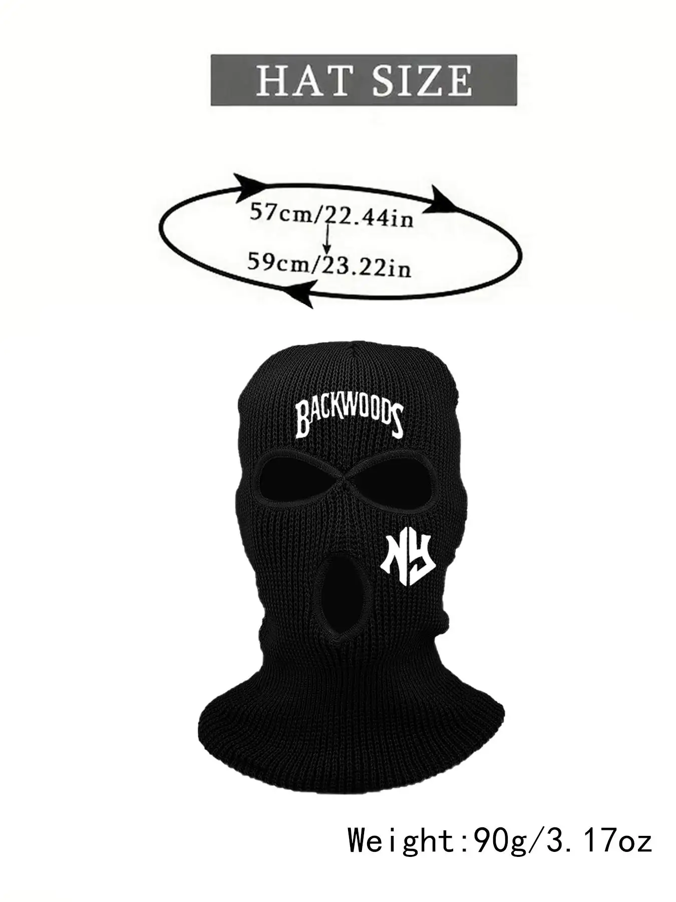 1/2PC 3-hole Halloween Fun Hat Knitted Full Face Ski Mask Winter Balaclava Warm Knitted Full Face Mask Outdoor Sports