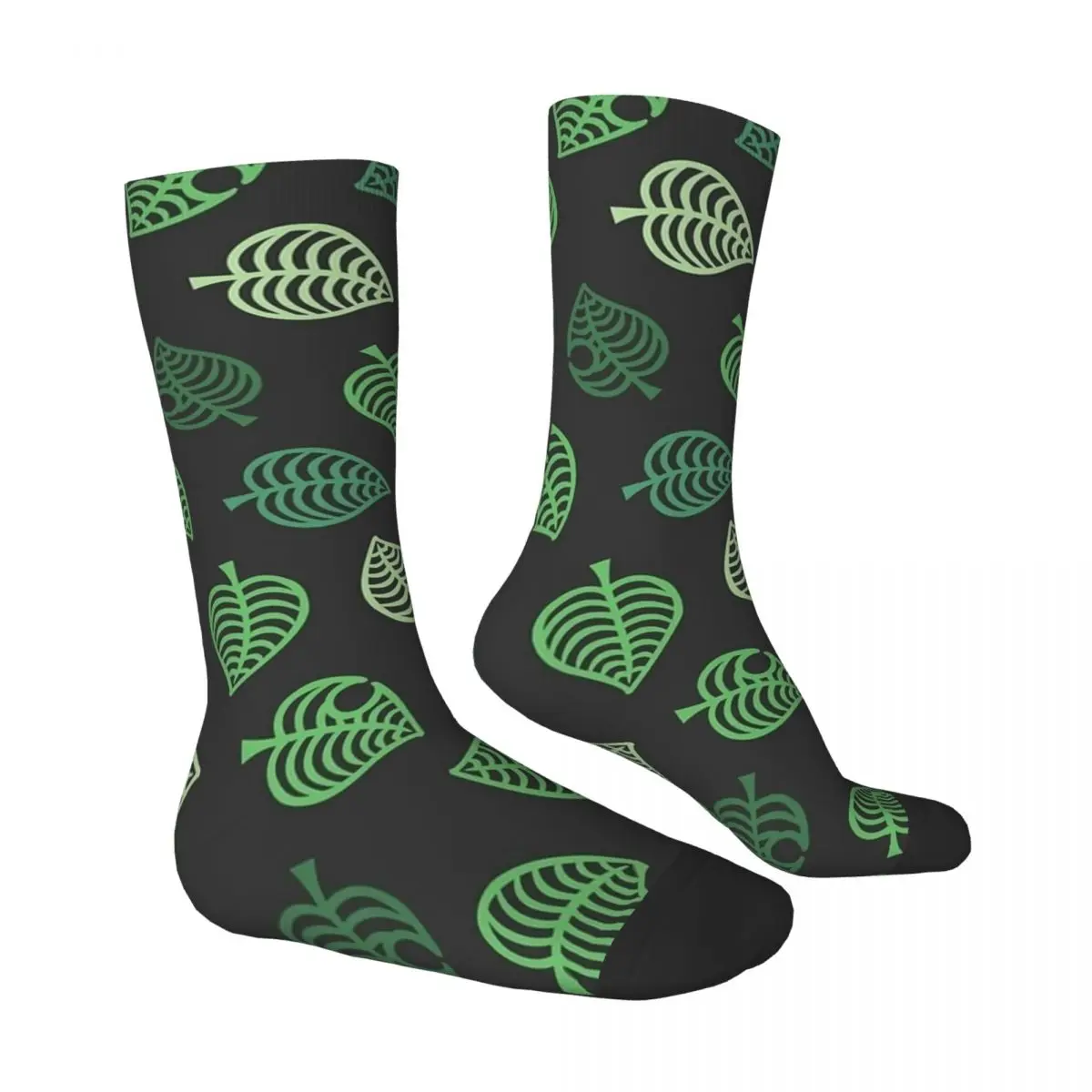 Nook Leaf Aloha Logo Stockings Graphic Novelty Socks Autumn Anti Bacterial Socks Men Outdoor Medium Soft Socks