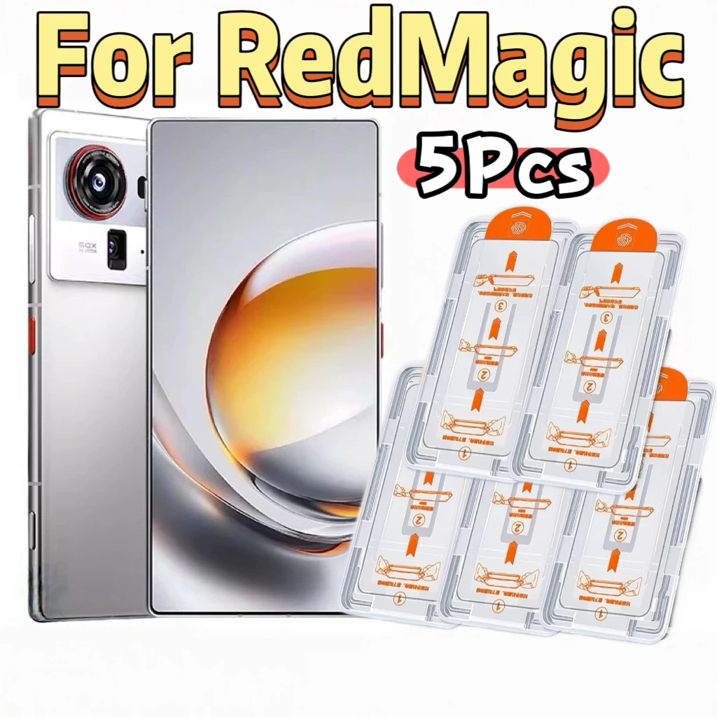 

5-Pack HD Tempered Glass Screen Protector for ZTE RedMagic 8/9/10/11, Nubia Z50 Ultra/Z60 Ultra/Z70 Ultra