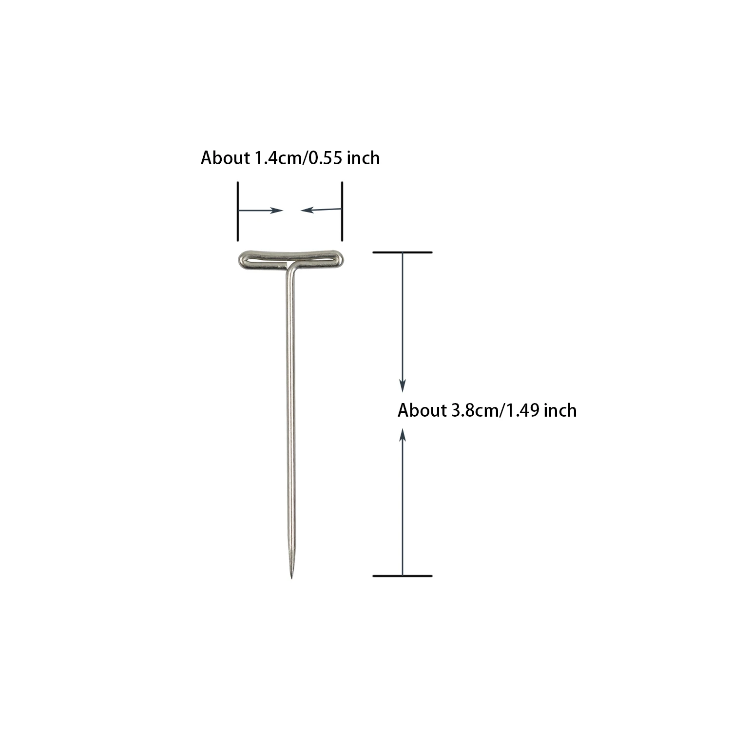 T-pins للشعر المستعار عقد الباروكات ، T-pins ، أدوات التصميم ، رئيس عارضة أزياء ، عرض شعر مستعار ، 25 قطعة ، 38 مللي متر ، 45 مللي متر