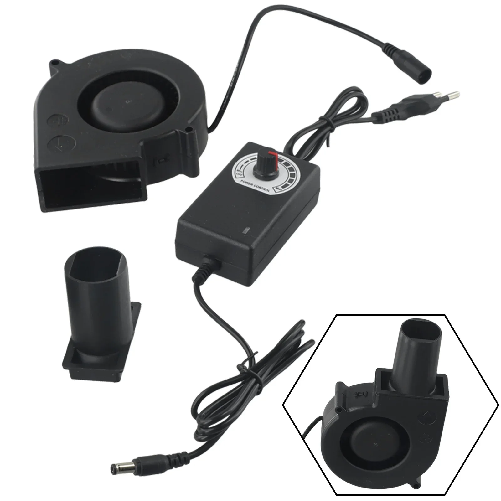 

Hot Sale Practical Home Garden Blower Fan Adjustable Air Outlet For BBQ Heater Blower For Car Air Blower Cooking