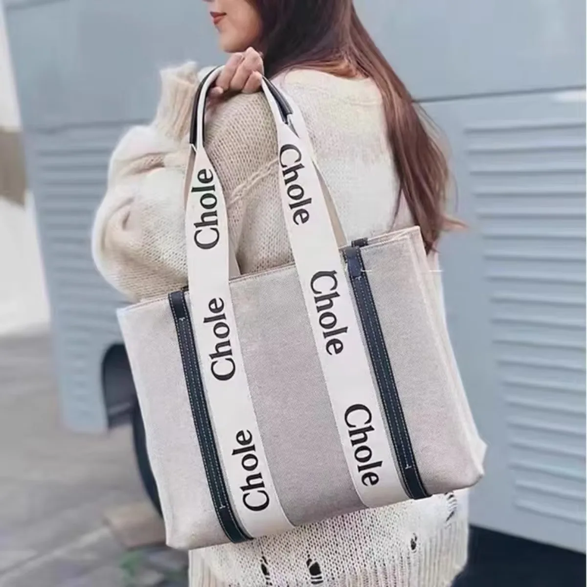 Women Handbag Trendy Designer Handbag Large Capacity Shopping Bag Ladies Crossbody Bags Classic Letters Canvas Bag Holiday Gifts