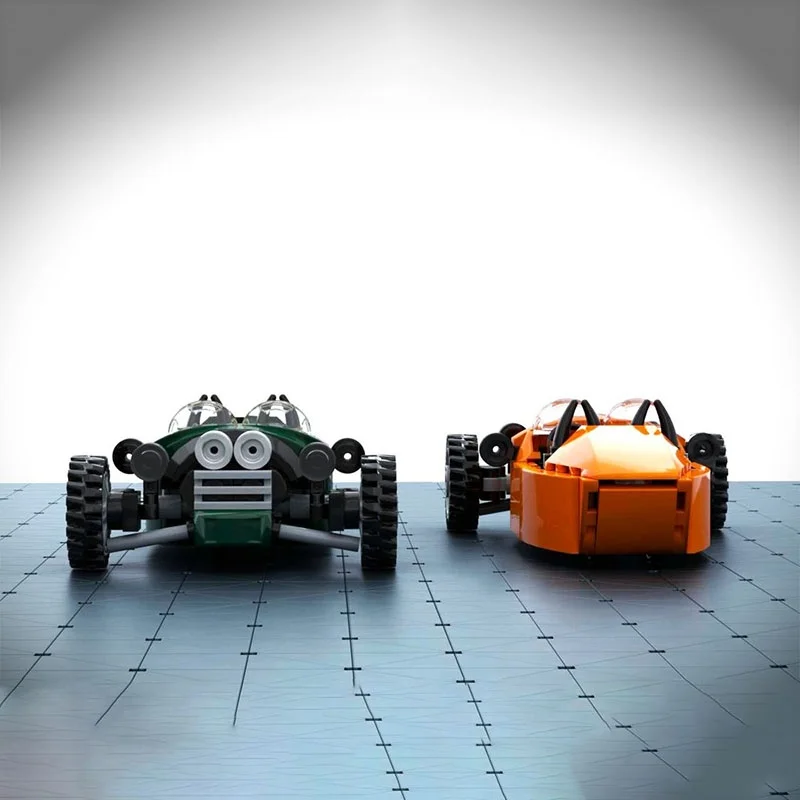 130 pièces MOC Morgan Super 3 Champions de la ville modèle de voiture jouets de construction blocs Architecture bricolage créatif cadeaux de noël idée éducative