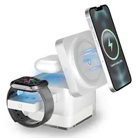 Wireless Charger Charging 3-in-1  Base Nightlight Watch Stand Earphone for IPhone16 15 Watch/Airpods